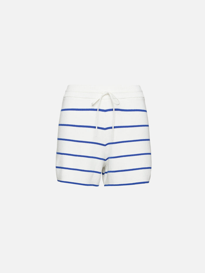 Leo Short,LA LIGNE,CREAM/COBALT,Image 1