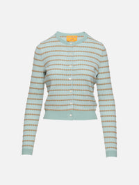 Pebble Stripe Jane Cardigan,GUEST IN RESIDENCE,SAGE BRUSH COMBO,Image 1