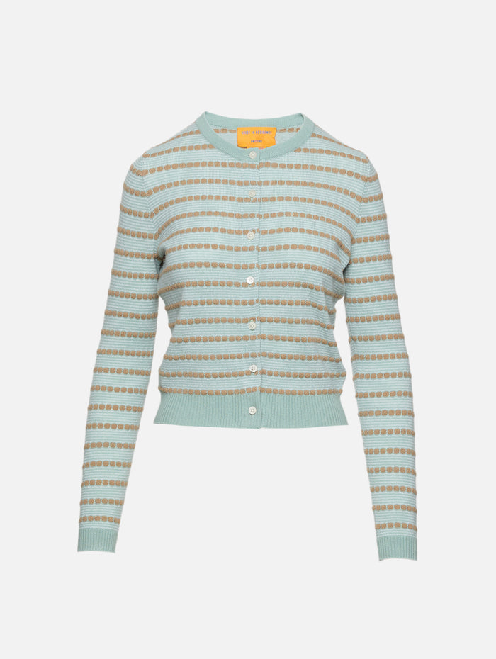 Pebble Stripe Jane Cardigan,GUEST IN RESIDENCE,SAGE BRUSH COMBO,Image 1
