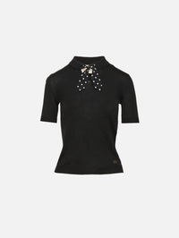 Knit Top,VALENTINO GARAVANI,NERO,Image 1