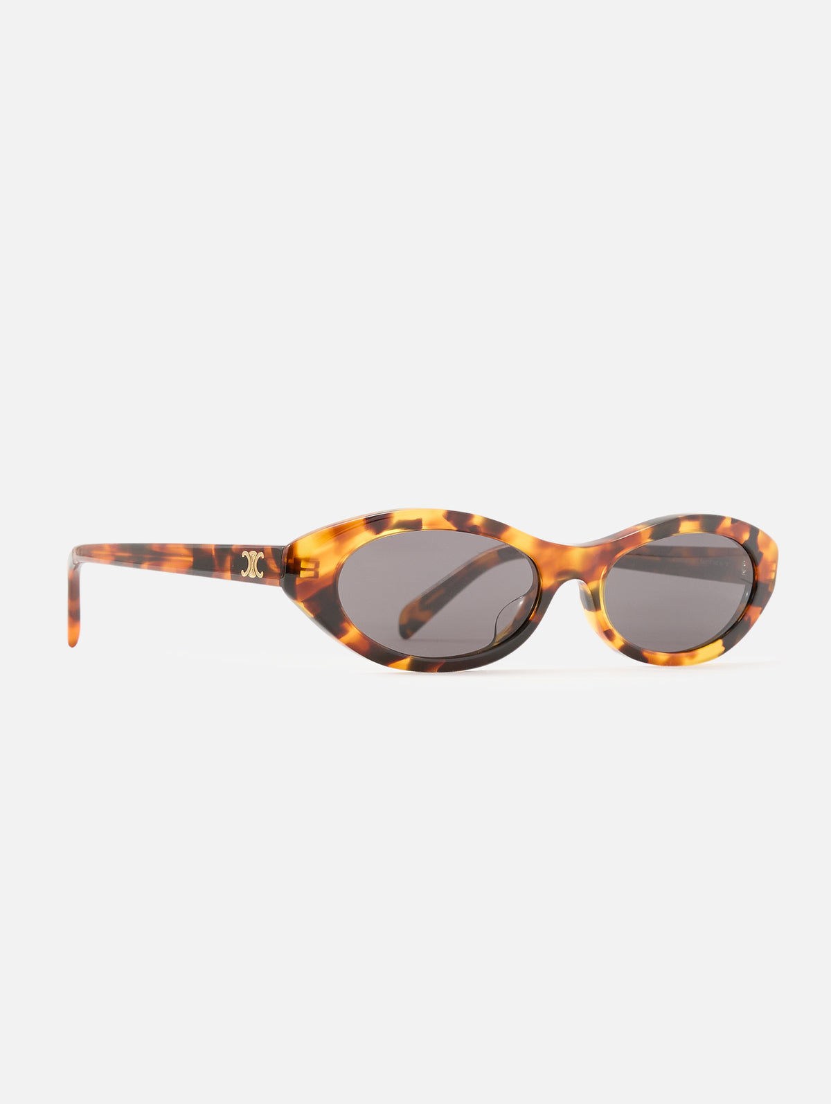 Triomphe Mini Sunglasses,CELINE EYEWEAR,BLONDE HAVANA,Image 2