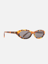 Triomphe Mini Sunglasses,CELINE EYEWEAR,BLONDE HAVANA,Image 2