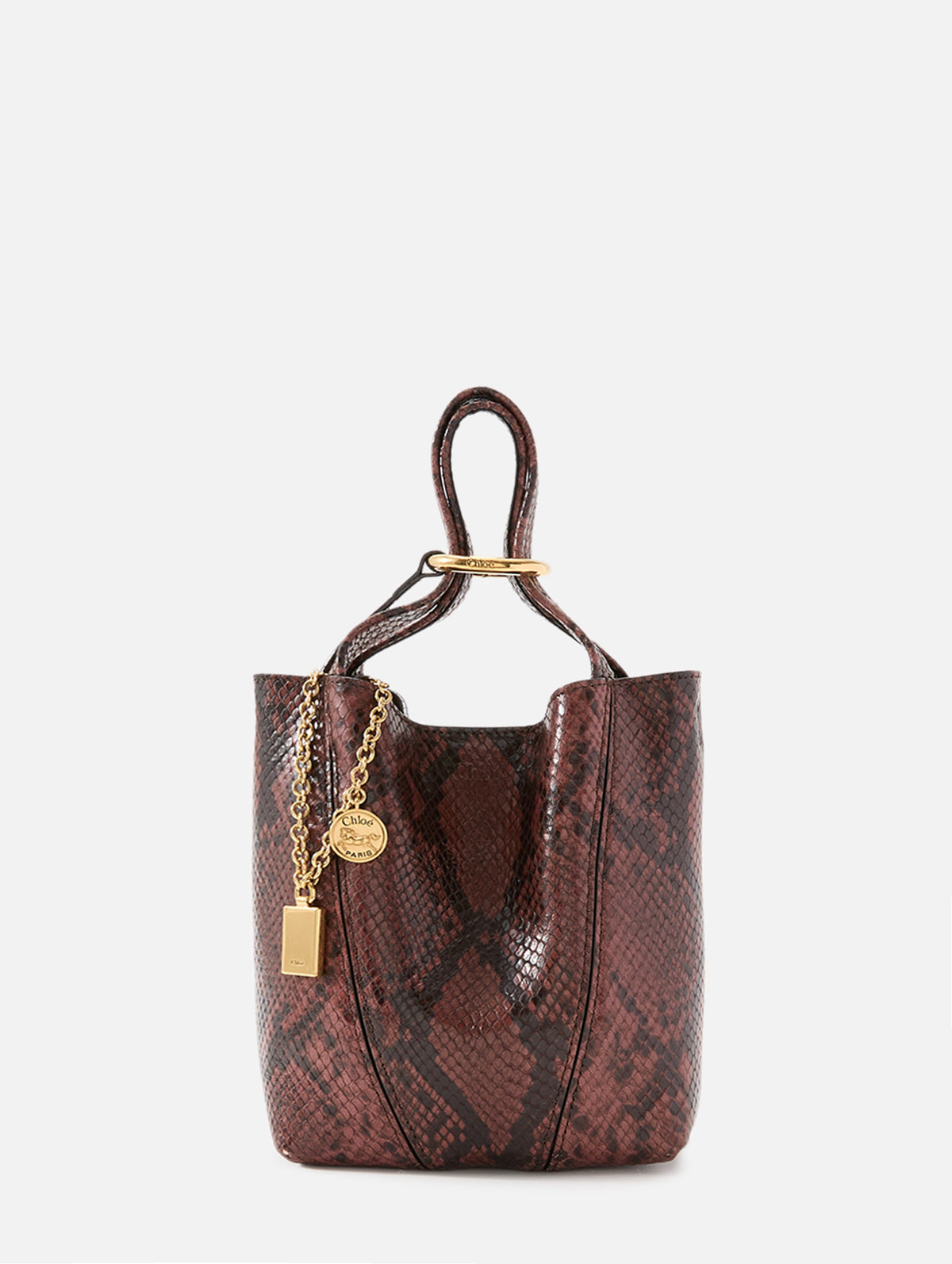 Chloé Spin Tote Bag,CHLOÉ,ROSEWOOD,Image 3