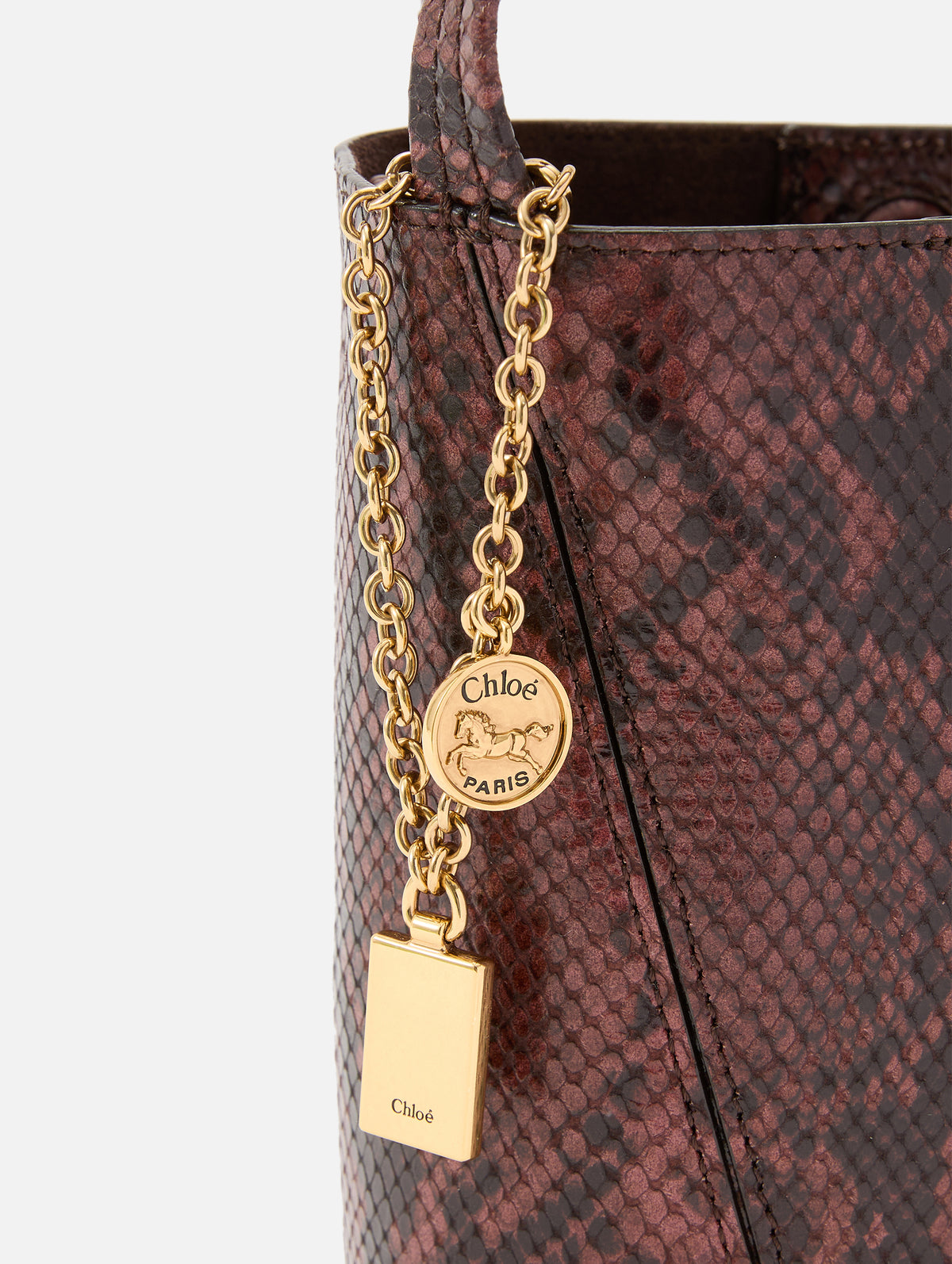 Chloé Spin Tote Bag,CHLOÉ,ROSEWOOD,Image 5