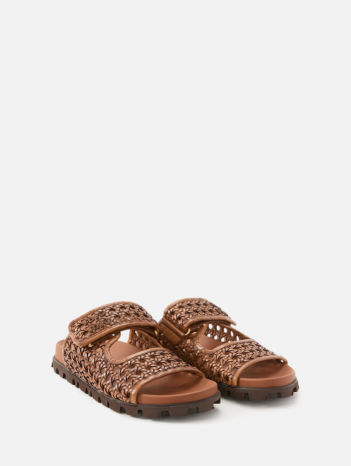 Fussbett Slide,MIU MIU,COGNAC,Image 1