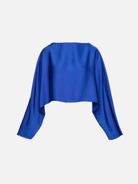 Boat Neck Blouse,LAPOINTE,ROYAL BLUE,Image 1