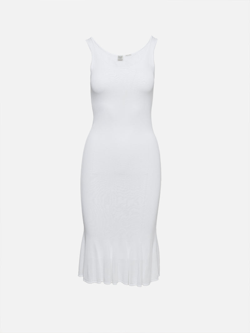 TOTEME - Fluted hem dress optic White - XS