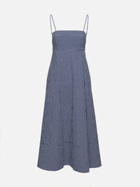 Fit And Flare Knot Dress,LA LIGNE,MIDNIGHT/WHITE,Image 2
