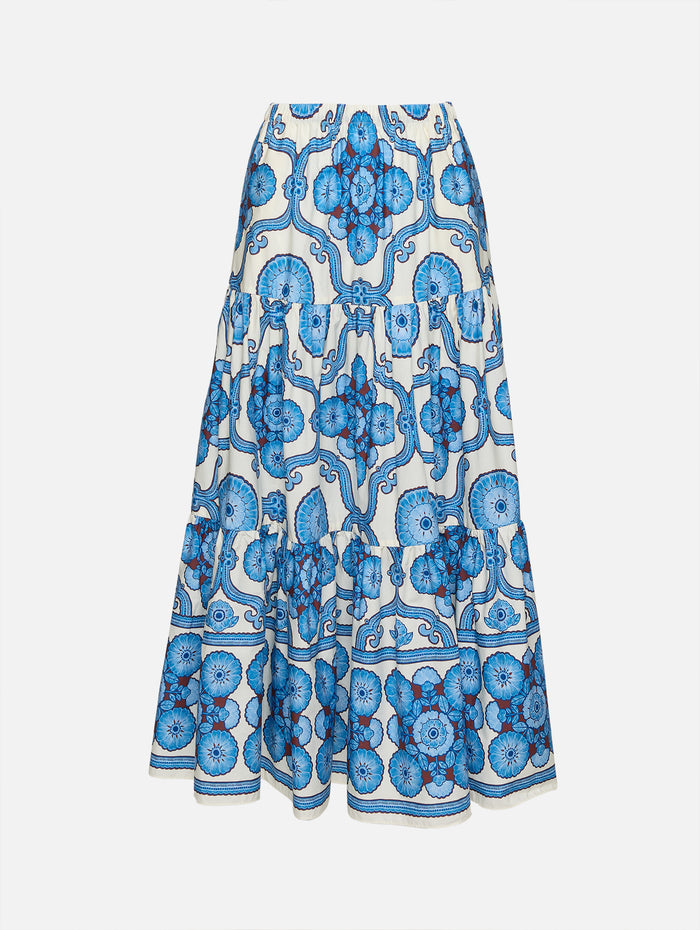 Melanie Skirt,CARA CARA,MOD FLORAL BLUE,Image 1