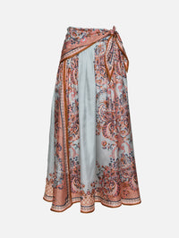 Aster Scarf Skirt,ZIMMERMANN,BLUE PAISLEY FLORAL,Image 1