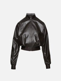 Leather Bomber Jacket,GUCCI,DARK CHOCOLATE,Image 1