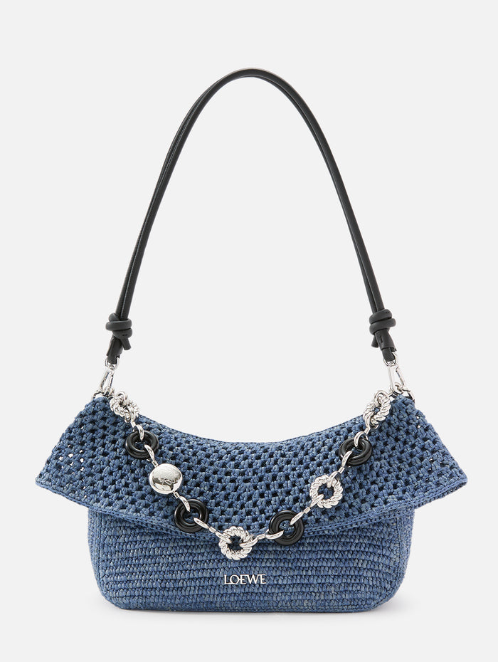 Ola Crochet Bag,LOEWE,DENIM BLUE,Image 1