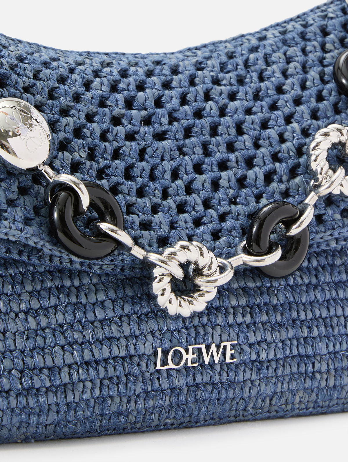Ola Crochet Bag,LOEWE,DENIM BLUE,Image 4