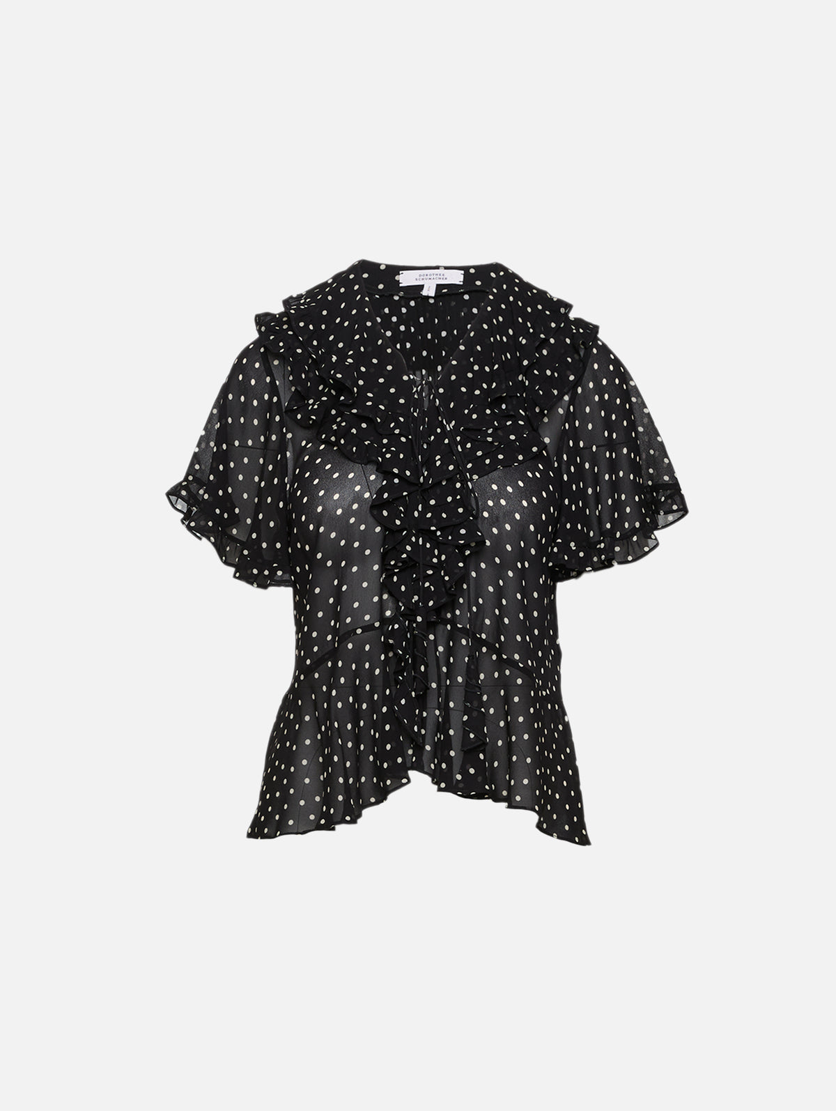 Dancing Dots Blouse,DOROTHEE SCHUMACHER,WHITE DOT,Image 1