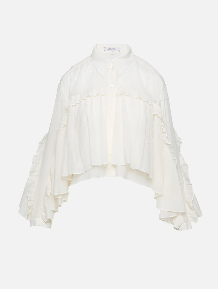 Dreamful Volumes Blouse,DOROTHEE SCHUMACHER,WHITE,Image 1