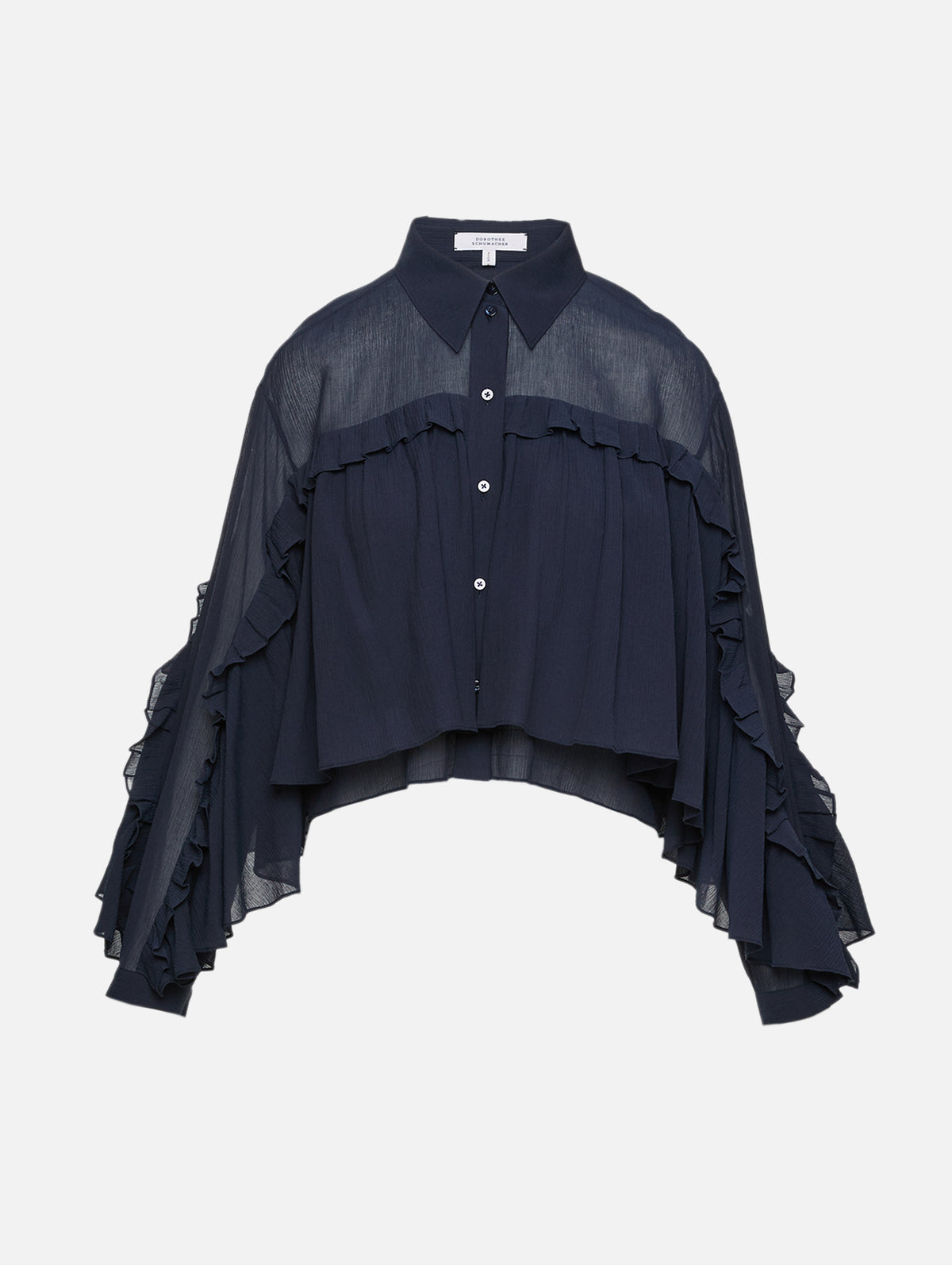 Dreamful Volumes Blouse,DOROTHEE SCHUMACHER,DARK NAVY,Image 2