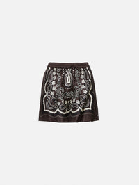 Frances Silk Short,NILI LOTAN,BROWN/IVORY,Image 1