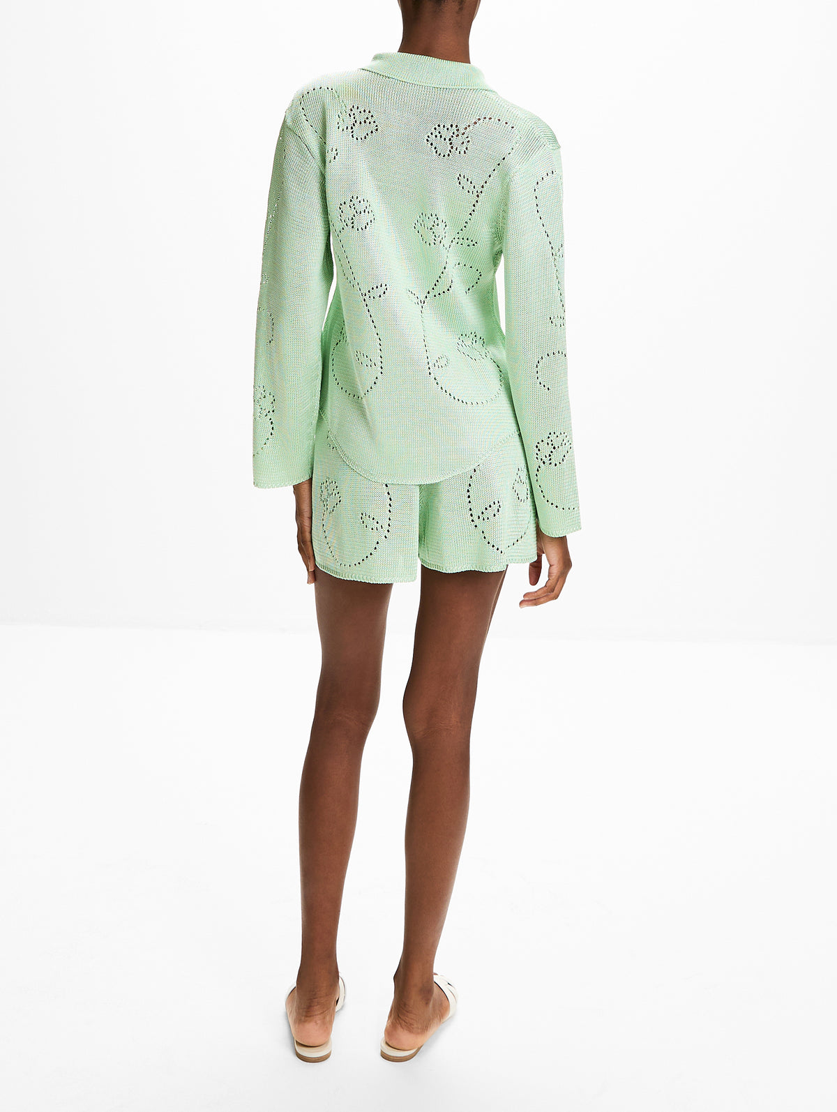 Ivy Long Sleeve Shirt,CALLE DEL MAR,EUCALYPTUS,Image 3