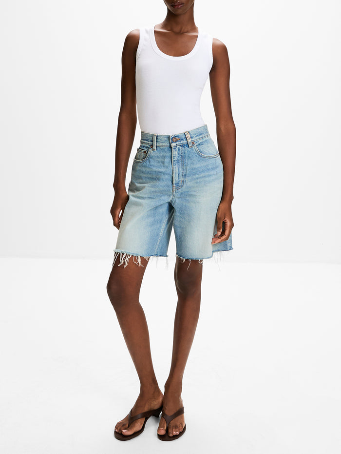 Denim Short,CHLOÉ,SOFTY BLUE,Image 1