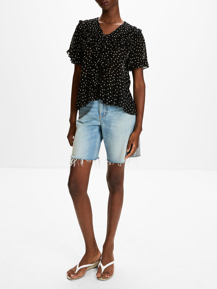 Dancing Dots Blouse,DOROTHEE SCHUMACHER,WHITE DOT,Image 1