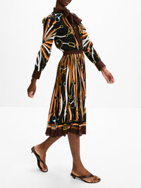 Belted Dress,GUCCI,BLACK BROWN,Image 3