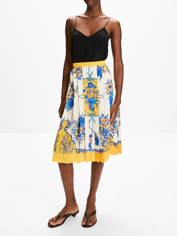 Printed Skirt,GUCCI,YELLOW IVORY MULTICOLOR,Image 1