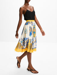 Printed Skirt,GUCCI,YELLOW IVORY MULTICOLOR,Image 3