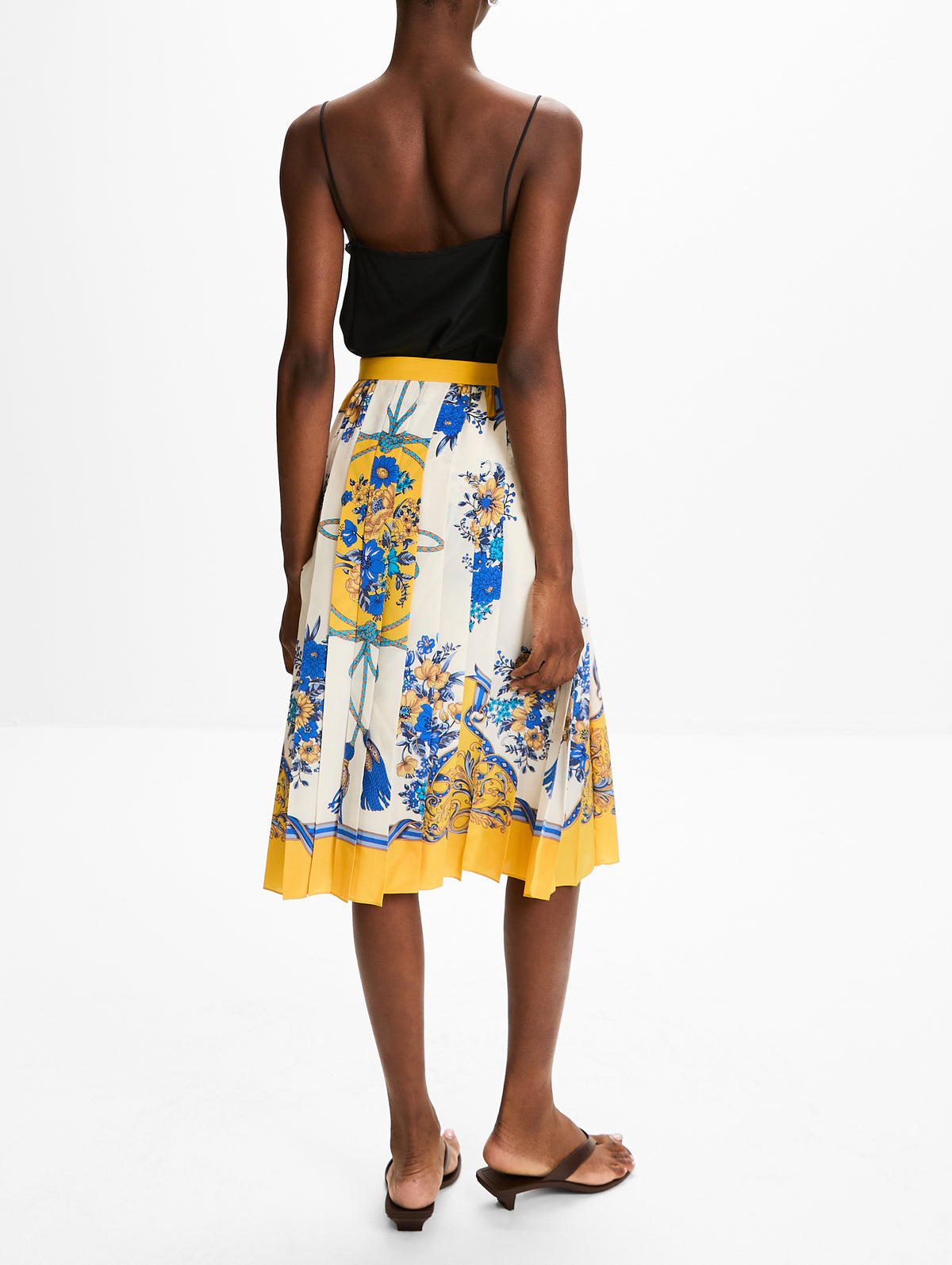 Printed Skirt,GUCCI,YELLOW IVORY MULTICOLOR,Image 4