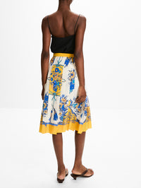 Printed Skirt,GUCCI,YELLOW IVORY MULTICOLOR,Image 4