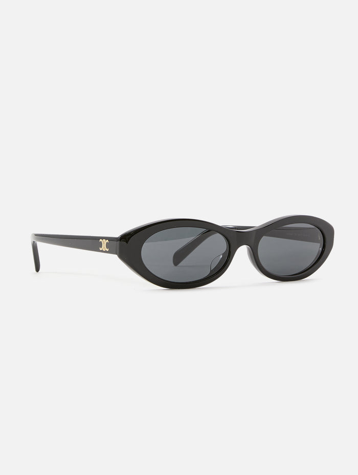 Triomphe Mini Sunglasses,CELINE EYEWEAR,SHINY BLACK,Image 1