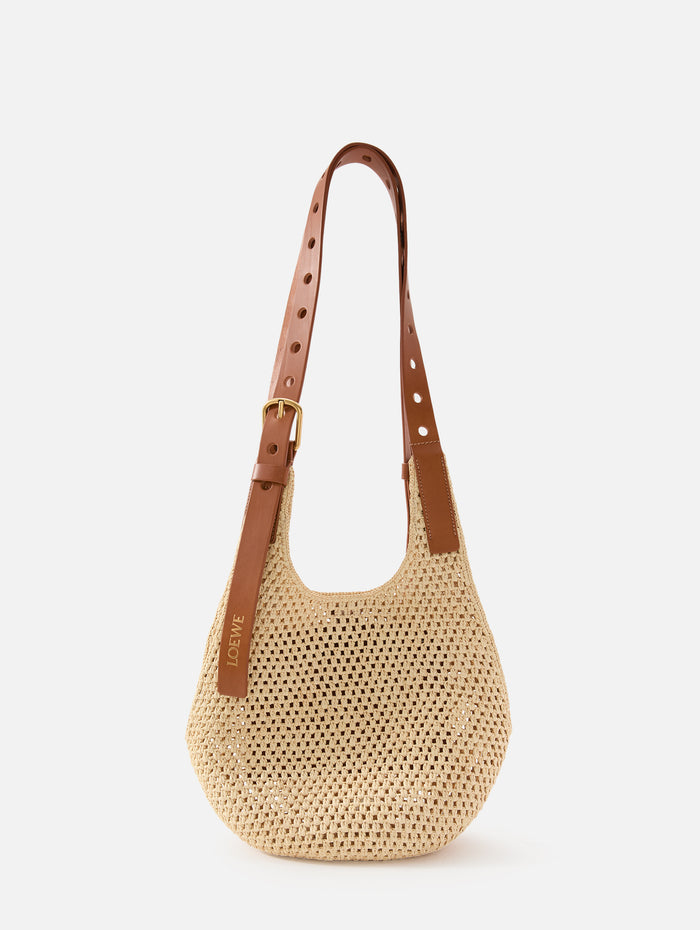 Punch Hole Hobo Bag,LOEWE,NATURAL/TAN,Image 1