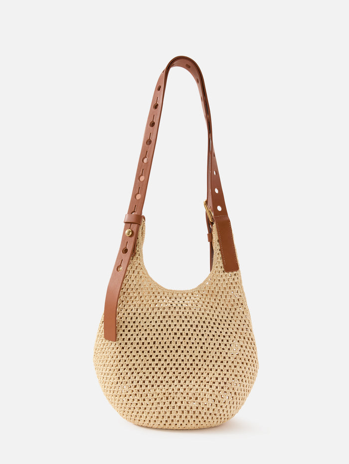 Punch Hole Hobo Bag,LOEWE,NATURAL/TAN,Image 1