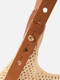 Punch Hole Hobo Bag,LOEWE,NATURAL/TAN,Image 4