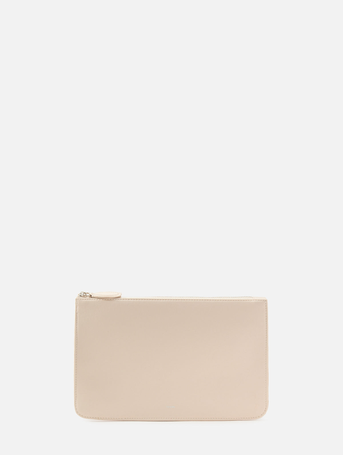 Threefold Satin Clutch,TOTÉME,CHAMPAGNE,Image 1