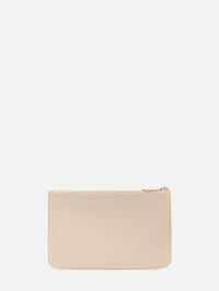 Threefold Satin Clutch,TOTÉME,CHAMPAGNE,Image 3