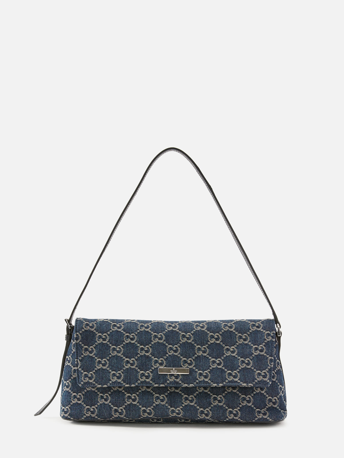 Essence Plaque Shoulder Bag,GUCCI,BLUE,Image 1
