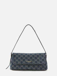 Essence Plaque Shoulder Bag,GUCCI,BLUE,Image 1