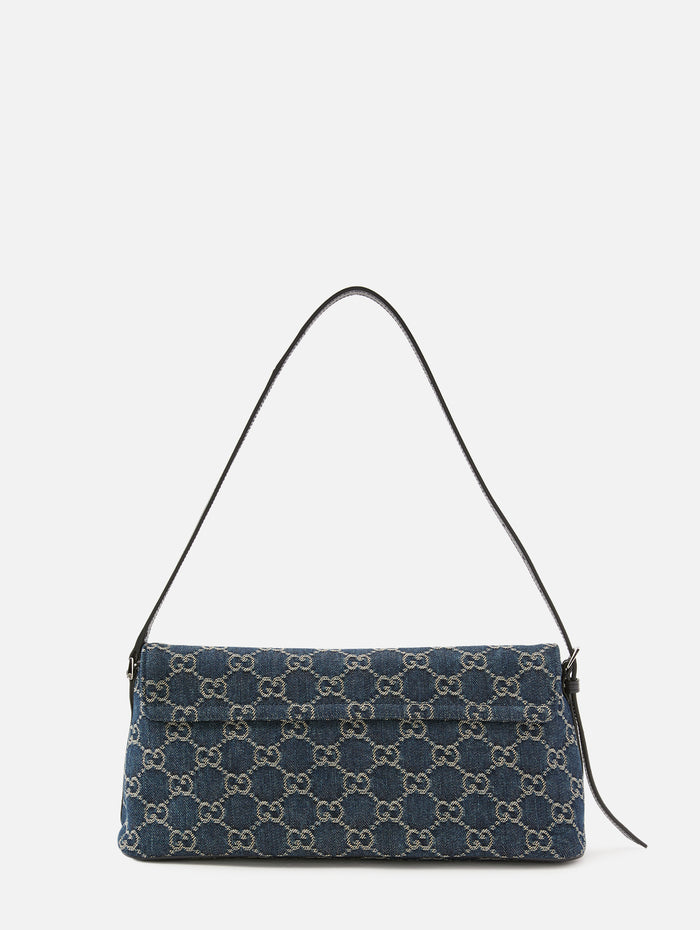 Essence Plaque Shoulder Bag,GUCCI,BLUE,Image 1