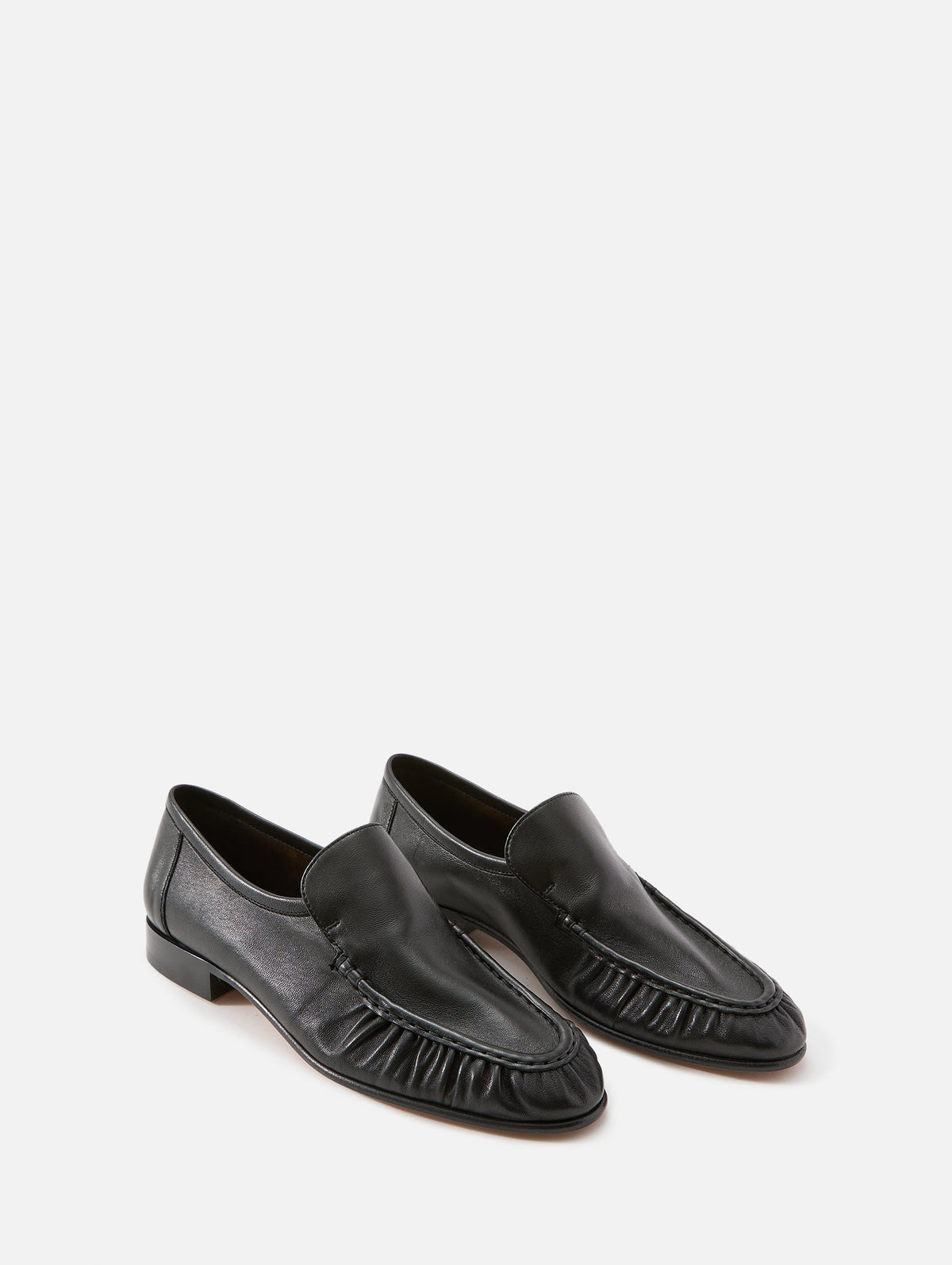 Soft Mocassin,THE ROW,BLACK,Image 2