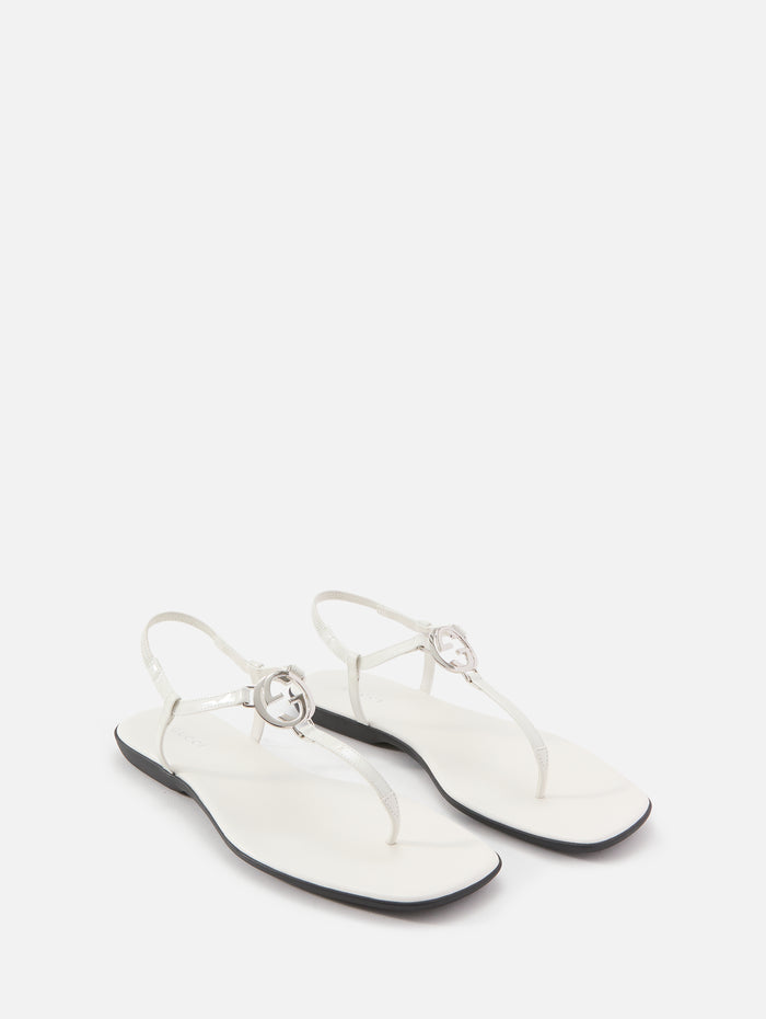 GG Ease Thong Sandal,GUCCI,WHITE BAMBOO,Image 1