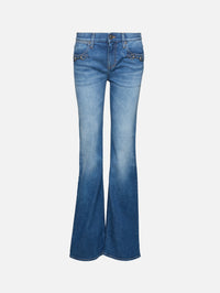 Low Rise Flare Jean,GUCCI,BLUE,Image 1