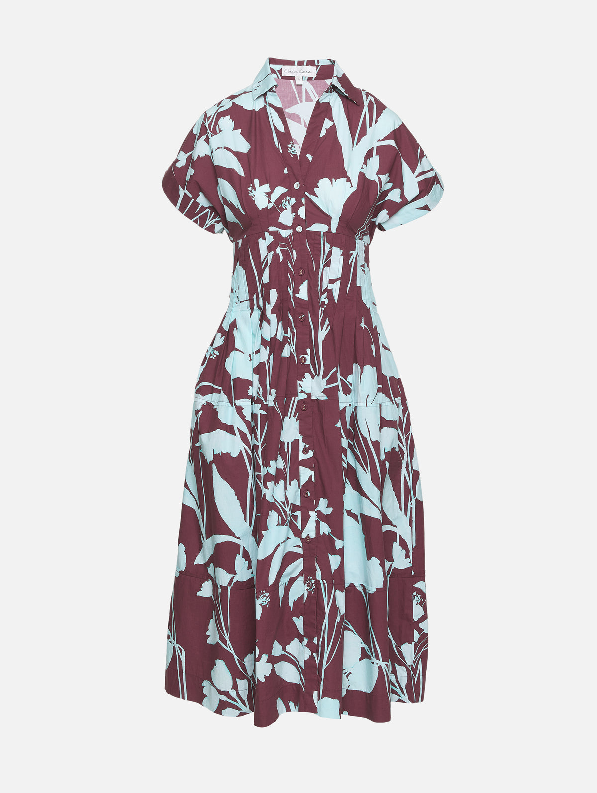 Nash Midi Dress,CARA CARA,BOTANIC MAROON,Image 1