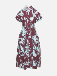 Nash Midi Dress,CARA CARA,BOTANIC MAROON,Image 1