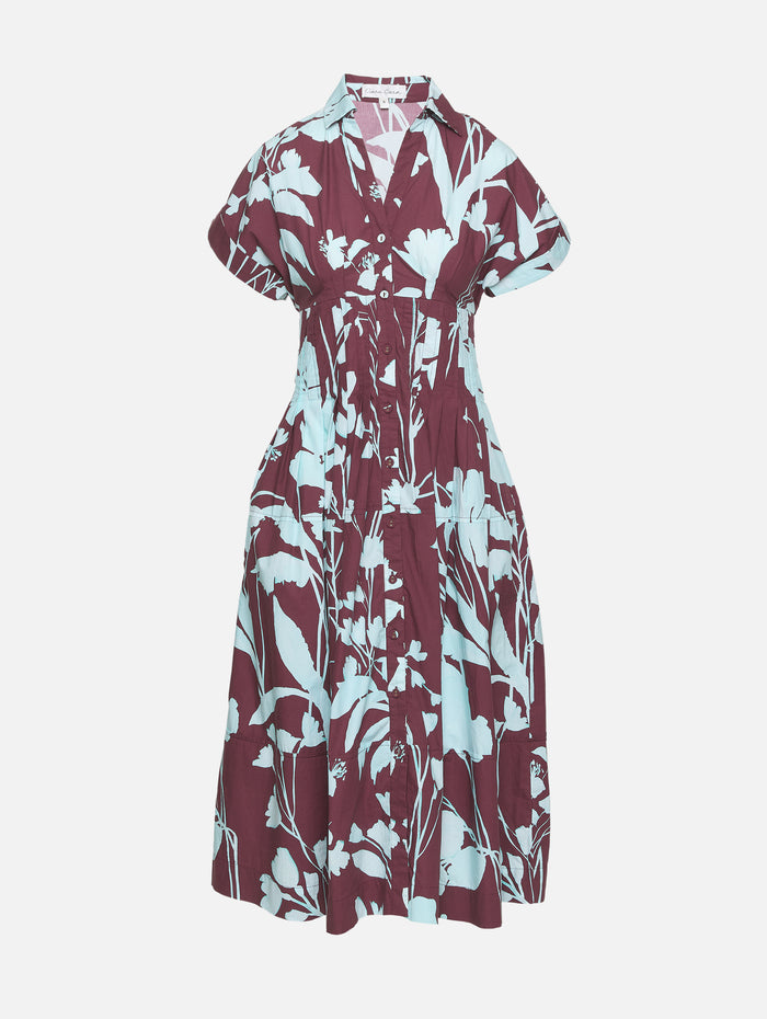 Nash Midi Dress,CARA CARA,BOTANIC MAROON,Image 1