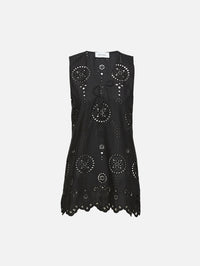Broderie Tie Dress,MATTEAU,BLACK,Image 1