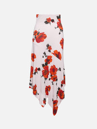 Floral Skirt,ALAIA,ROSE PALE RED,Image 1