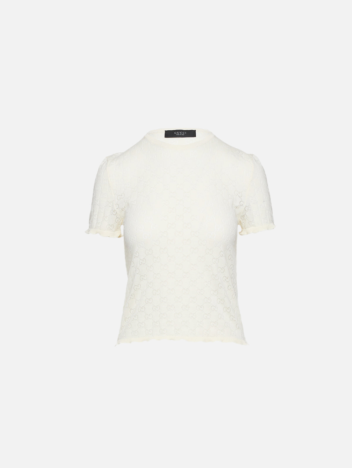 Logo Knit Top,GUCCI,OFF WHITE,Image 1