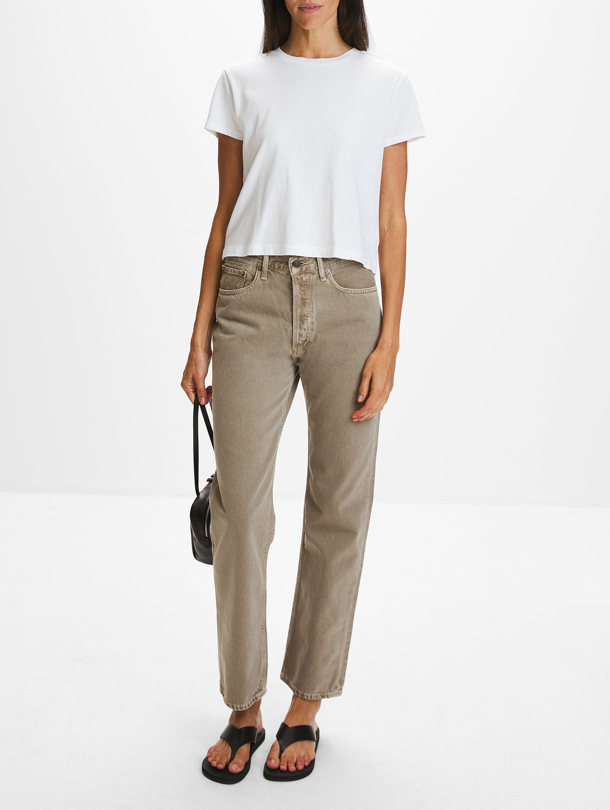 Adine Tee,AGOLDE,WHITE ASH,Image 2