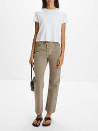 Adine Tee,AGOLDE,WHITE ASH,Image 2