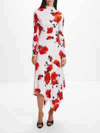 Printed Bodysuit,ALAIA,ROSE PALE RED,Image 2